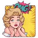 😲-Marilyn Monroe, Telegram Sticker