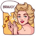 👏-Marilyn Monroe, Telegram Sticker
