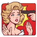 😧-Marilyn Monroe, Telegram Sticker