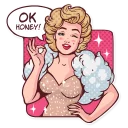😉-Marilyn Monroe, Telegram Sticker
