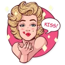 😘-Marilyn Monroe, Telegram Sticker