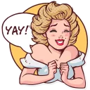 😁-Marilyn Monroe, Telegram Sticker