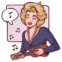 🎸-Marilyn Monroe, Telegram Sticker