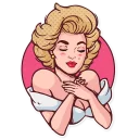 😌-Marilyn Monroe, Telegram Sticker