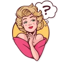 ❓-Marilyn Monroe, Telegram Sticker