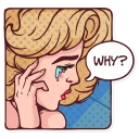 😔-Marilyn Monroe, Telegram Sticker