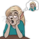 😴-Mary (Bird Born), Telegram Sticker