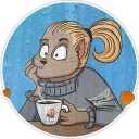 🤔-Mary (Bird Born), Telegram Sticker