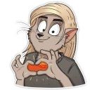 😍-Mary (Bird Born), Telegram Sticker