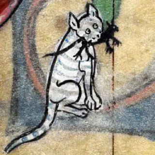 🤨-Medieval Cats by @bitrmn, Telegram Sticker