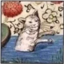 🤽‍♂️-Medieval Cats by @bitrmn, Telegram Sticker