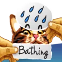 🚿-Meme The Cat, Telegram Sticker