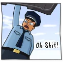 😨-Meme Police, Telegram Sticker