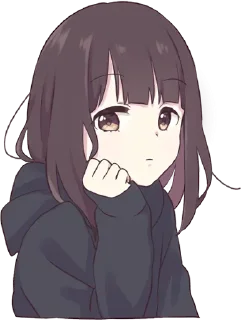 😕-Menhera chan, Telegram Sticker