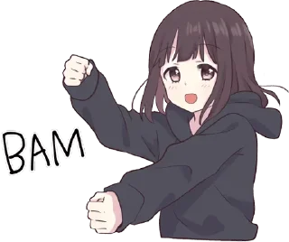 ✊-Menhera chan, Telegram Sticker
