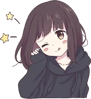 😋-Menhera chan, Telegram Sticker