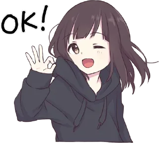 👌-Menhera chan, Telegram Sticker