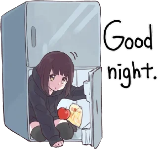 😴-Menhera chan, Telegram Sticker