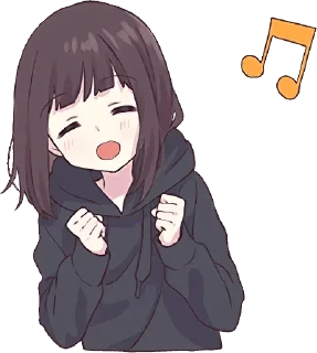 🎵-Menhera chan, Telegram Sticker