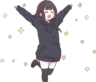 😁-Menhera chan, Telegram Sticker
