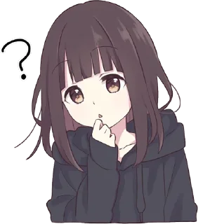 🤔-Menhera chan, Telegram Sticker