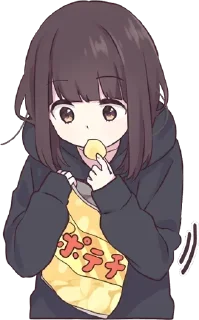 🤤-Menhera chan, Telegram Sticker