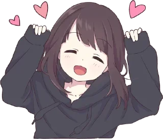 ☺️-Menhera chan, Telegram Sticker