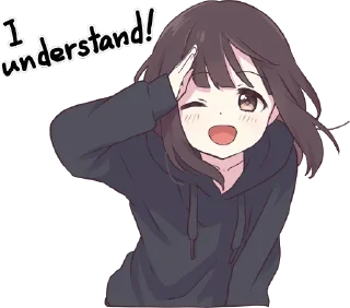 😉-Menhera chan, Telegram Sticker