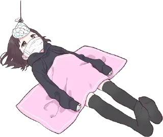 🤒-Menhera chan, Telegram Sticker