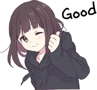 👍-Menhera chan, Telegram Sticker