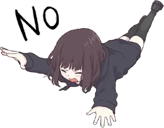 ❌-Menhera chan, Telegram Sticker