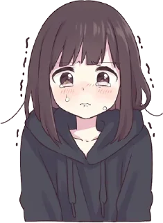 😳-Menhera chan, Telegram Sticker