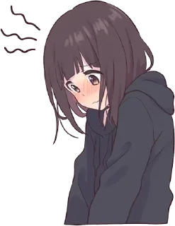😳-Menhera chan, Telegram Sticker