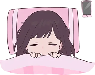 😴-Menhera chan, Telegram Sticker