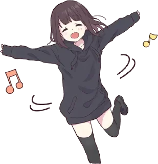 👐-Menhera chan, Telegram Sticker