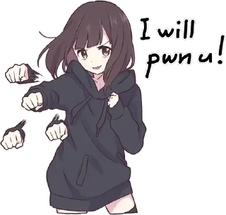 😏-Menhera chan, Telegram Sticker