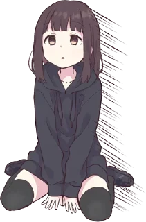 😦-Menhera chan, Telegram Sticker