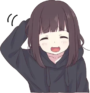 ☺️-Menhera chan, Telegram Sticker