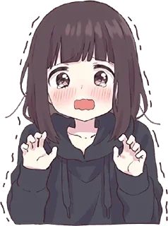 😳-Menhera chan, Telegram Sticker