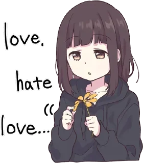 🤔-Menhera chan, Telegram Sticker