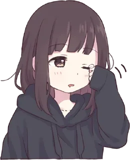 😪-Menhera chan, Telegram Sticker
