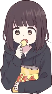 🍟-Menhera chan, Telegram Sticker