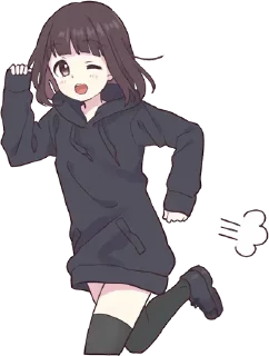😉-Menhera chan, Telegram Sticker