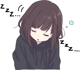 😪-Menhera chan, Telegram Sticker
