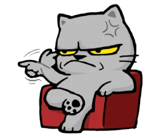 😒-meow zhua zhua @noustiker, Telegram Sticker