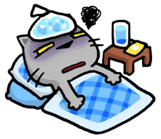 🤕-meow zhua zhua @noustiker, Telegram Sticker