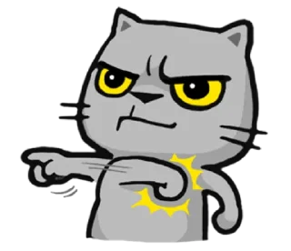 😠-meow zhua zhua @noustiker, Telegram Sticker