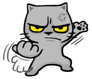 😠-meow zhua zhua @noustiker, Telegram Sticker