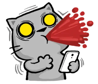 😱-meow zhua zhua @noustiker, Telegram Sticker