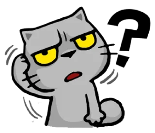 ❓-meow zhua zhua @noustiker, Telegram Sticker